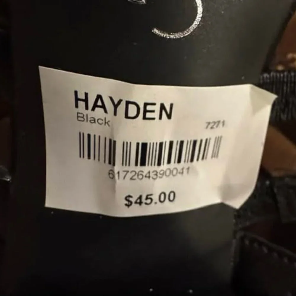 HAYDEN BLACK STRAPPY SHOE
